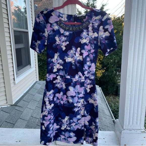 Jessica Simpson Ciara Dress in Purple Lilypad Size S (NWT) - Picture 7 of 12